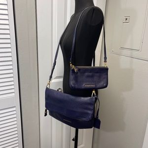 Emporio Armani Purple Leather Bags Set